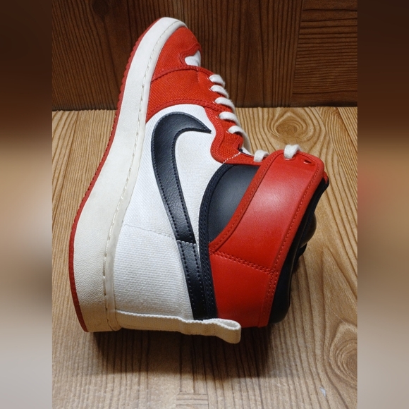 Nike Air Jordan Men's Red and White High-Top Sneakers - Picture 15 of 15